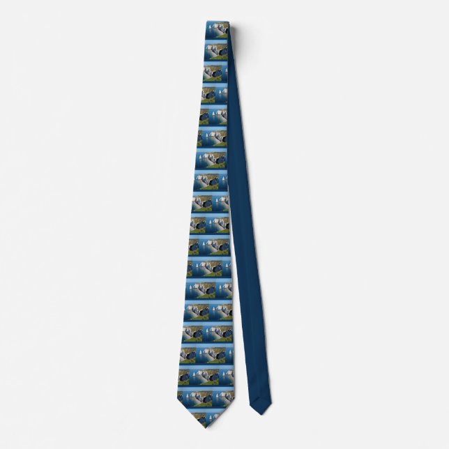 Cravate Famous cliffs of Etretat in France Neck Tie (Devant)