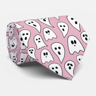 Cravate Fantôme rose Halloween