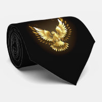 Faux Gold Foil Peace Dove en noir