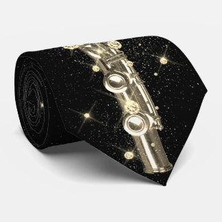 Cravate faux gold glitter flute 