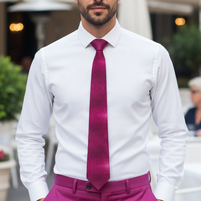 Cravate Faux pailleté fuchsia  (Créateur téléchargé)