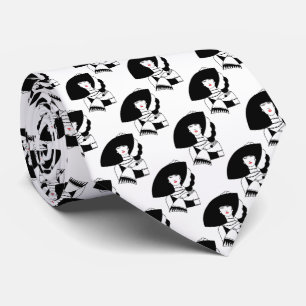 Cravate Femme Art Déco au grand chapeau gants RL