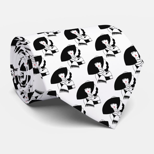 Cravate Femme Art Déco En Gros Gants Casquettes RL (Roulé)