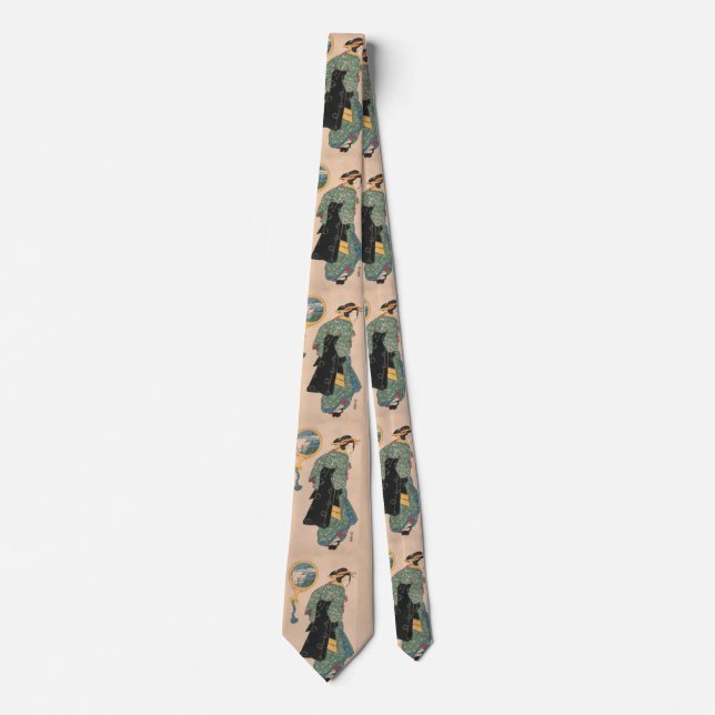 Cravate Femme japonaise Kimono : Ukiyo-e Woodblock Imprime (Devant)