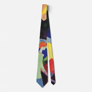 Cravate Fenêtre à la mode d'August Macke, Fauvisme vintage