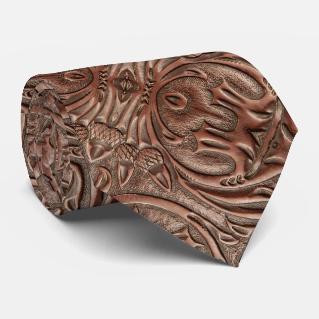 Cravate Ferme Brown Cowboy Rustique Western Pays Motif (Roulé)