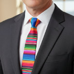 Cravate Festa de la couverture mexicaine rayures colorées<br><div class="desc">Ce design peut être personnalisé en choisissant l'option Modifier le design. Vous pouvez également le transférer sur d'autres articles.</div>