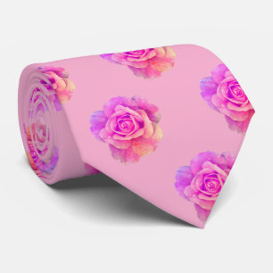 Cravate Fête cadeau vintage rose rose rose Floral Pattern