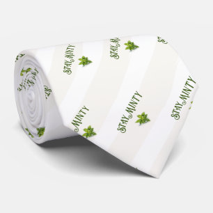 Cravate Fête de Derby Stay Minty Citation Mignonne Aquarel