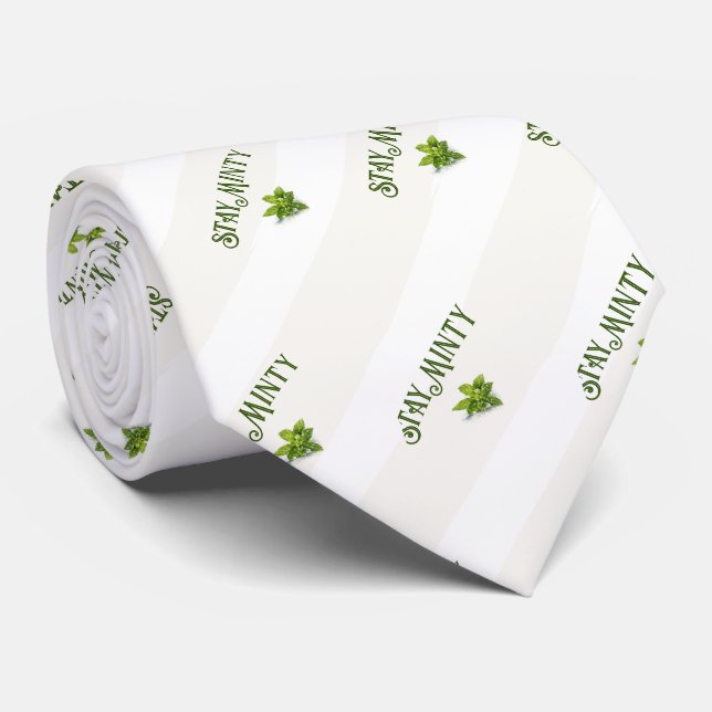 Cravate Fête de Derby Stay Minty Citation Mignonne Aquarel (Roulé)