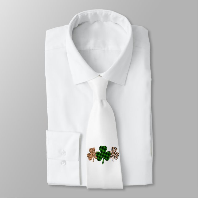 Cravate Fête de la Saint-Patrick Chanceux Irlandais Vert C (Attaché)