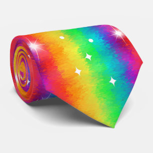 Cravate Fête de l'impressionniste lumineux Rainbow Sparkle