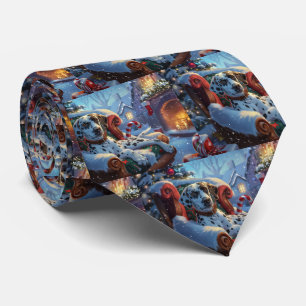 Cravate Fête de Noël des Chiens de Dalmatie