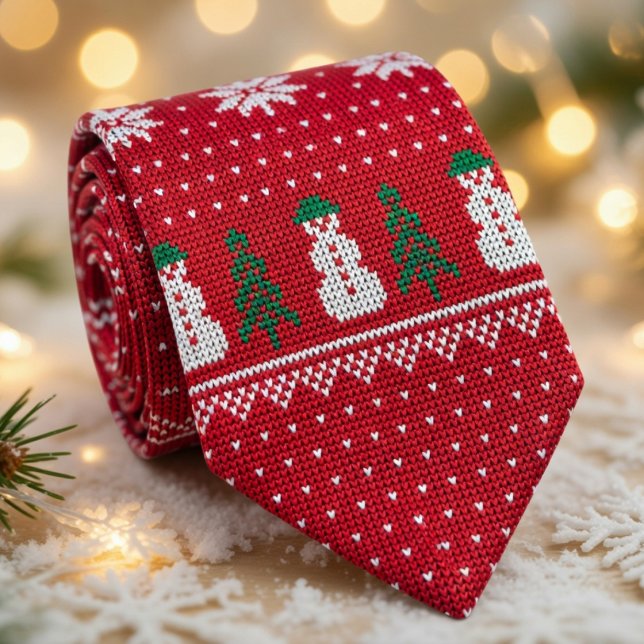 Cravate Fête de Noël Rouge Cosy (Créateur téléchargé)