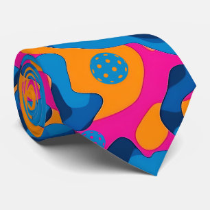 Cravate Fête de Pickleball Camo