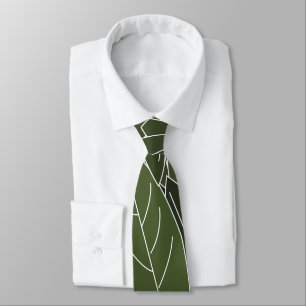 Cravate Feuillage de feuilles vertes