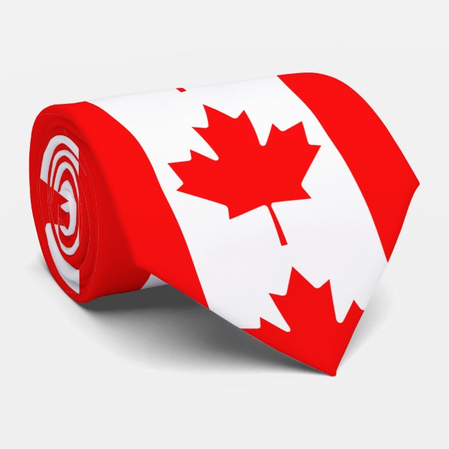 Cravate Feuille d'érable rouge du Canada (Roulé)