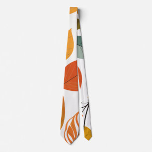 Cravate Feuille orange
