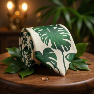 Cravate Feuille Tropicale de Monstera