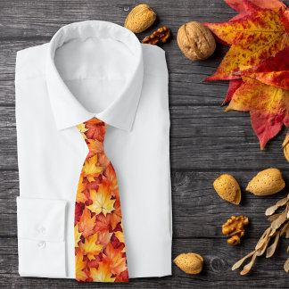 Cravate Feuilles Automnes. Feuilles d'automne, Feuilles co