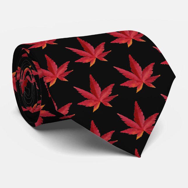 Cravate Feuilles d'automne (Roulé)
