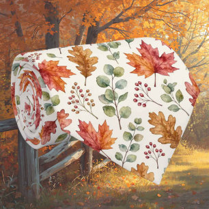 Cravate Feuilles d'automne Faux Soie Jardin botanique d'