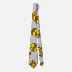 Cravate Feuilles d'automne réglable Motif feuille jaune