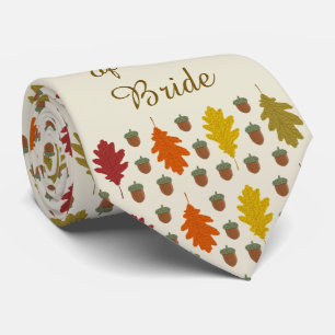 Cravate Feuilles de chêne et Acorns Automne Mariage d'auto