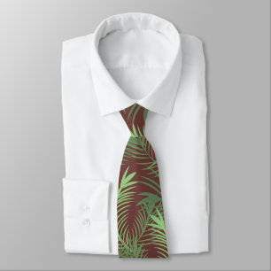 Cravate Feuilles de palmier tropical pour papa