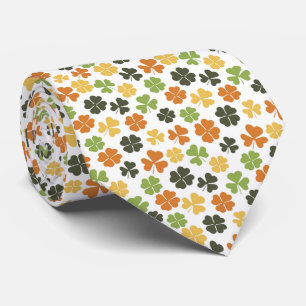 CRAVATE FEUILLES DE TRÈFLE MOTIF ST PATRICK