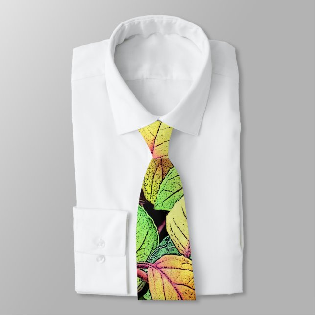 Cravate Feuilles éclatantes  (Attaché)