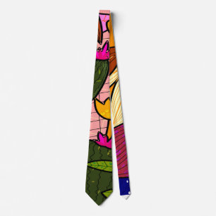 Cravate feuilles tropicaux Abstraits et fleurs