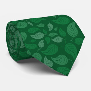 Cravate Feuilles verts