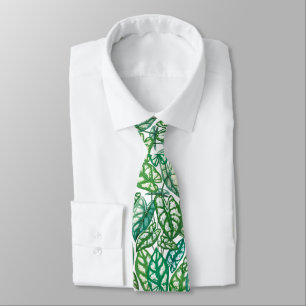 Cravate Feuilles verts tropicaux