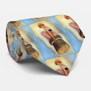 Cravate fille Pin- vintage des années 1930 sur le liège de