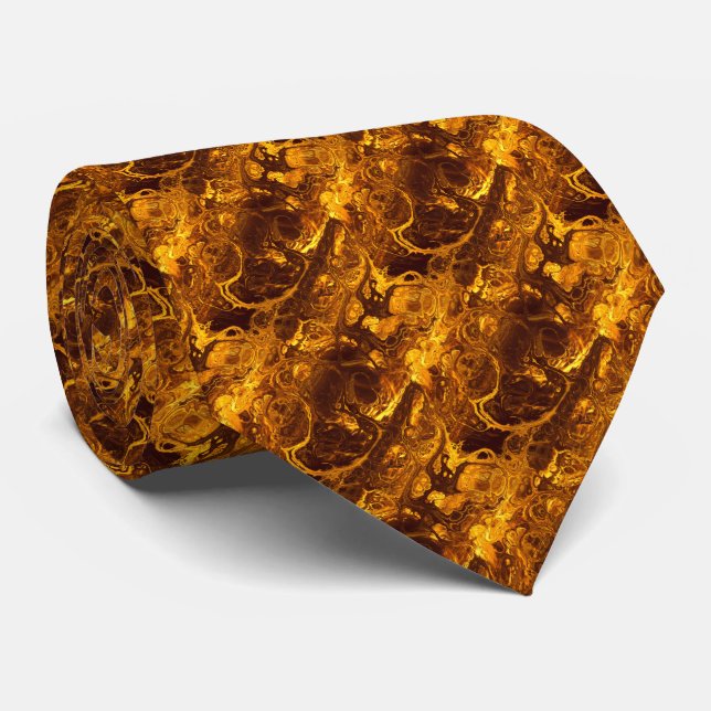 Cravate Fire Fractal Art 2 (Roulé)