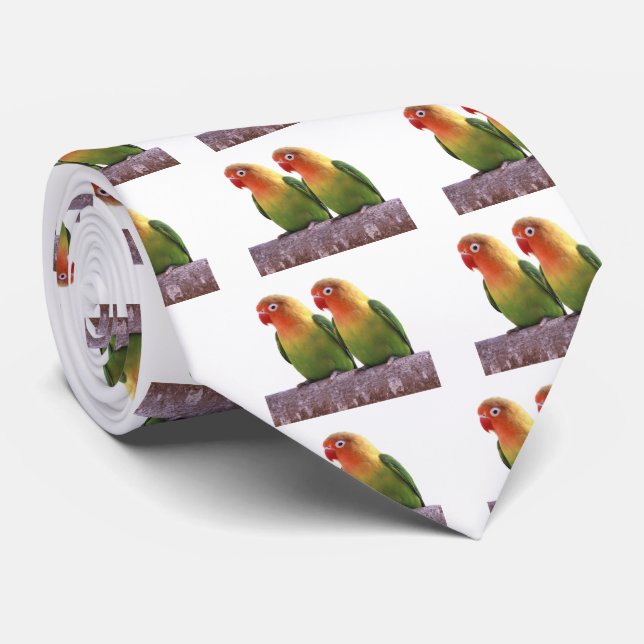 Cravate "Fischer's Lovebird"の 優 製 (Roulé)