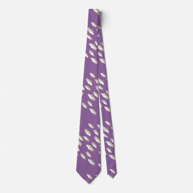 Cravate Fish on purple (Devant)