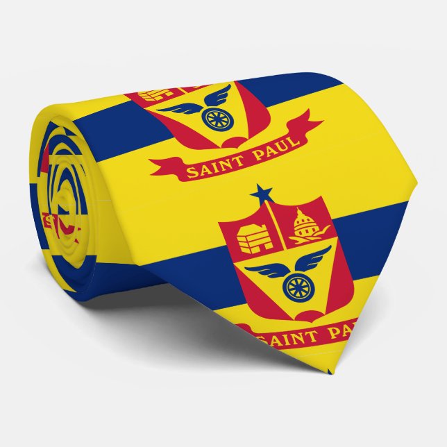 Cravate Flag of St Paul, Minnesota Tie (Roulé)