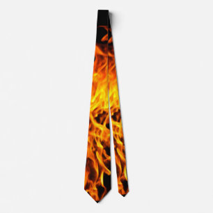 Cravate Flamme orange