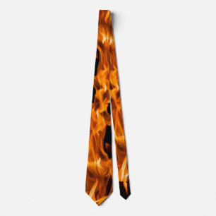 Cravate Flamme orange