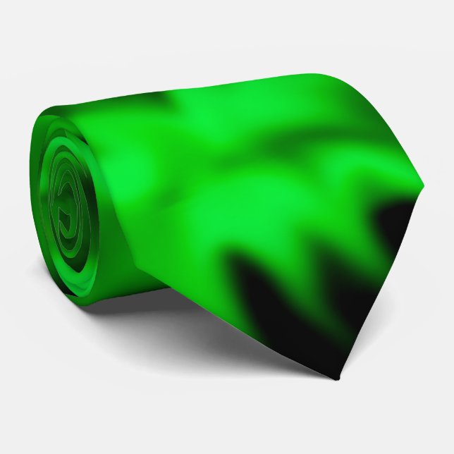 Cravate Flamme verte (Roulé)