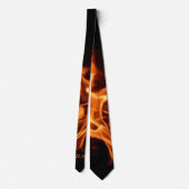 Cravate Flammes éclatantes avec initiales Noir (Dos)