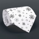 Cravate Flèches de neige d'hiver modernes Noir et blanc<br><div class="desc">Flammes de neige modernes d'hiver Cravate Motif noir et blanc - chutes de Flammes de neige motif en noir et blanc. Parfait pour les vacances et l'hiver. Fait un cadeau très réfléchi.</div>