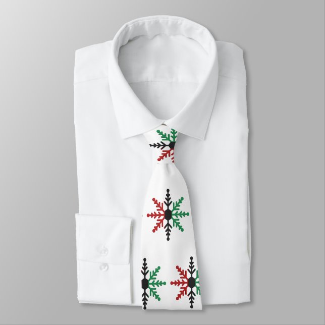 Cravate Flèches de neige rouge noir vert Motif Kwanzaa Nec (Attaché)