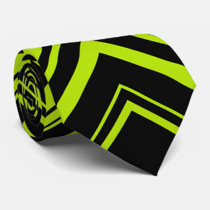 Cravate Flèches en Lime vert et noir