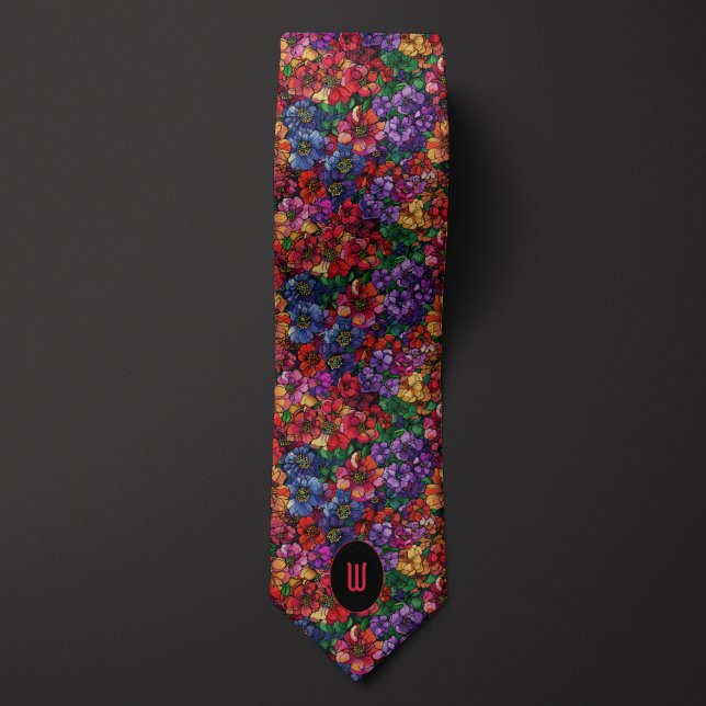 Cravate Fleur brillant été coloré (Créateur téléchargé)