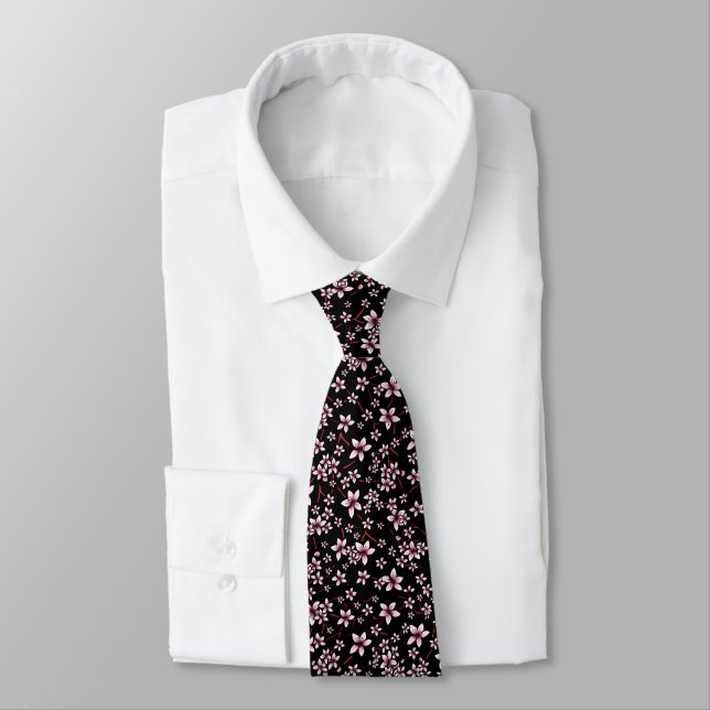 Cravate Fleur de cerisier  (Attaché)