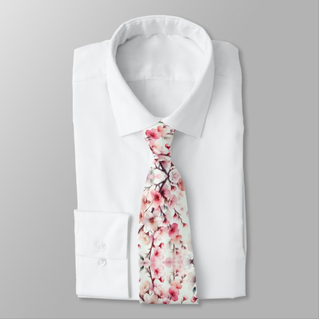 Cravate Fleur de Cerisier (Attaché)