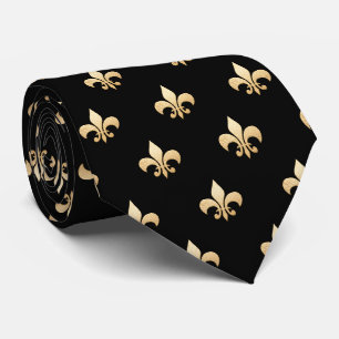 Cravate Fleur de lis/cravate noire